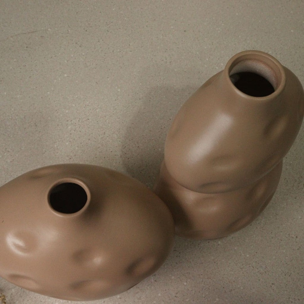 Dupla de Vasos Orgânicos em Cerâmica Artesanal | Alma & Casa