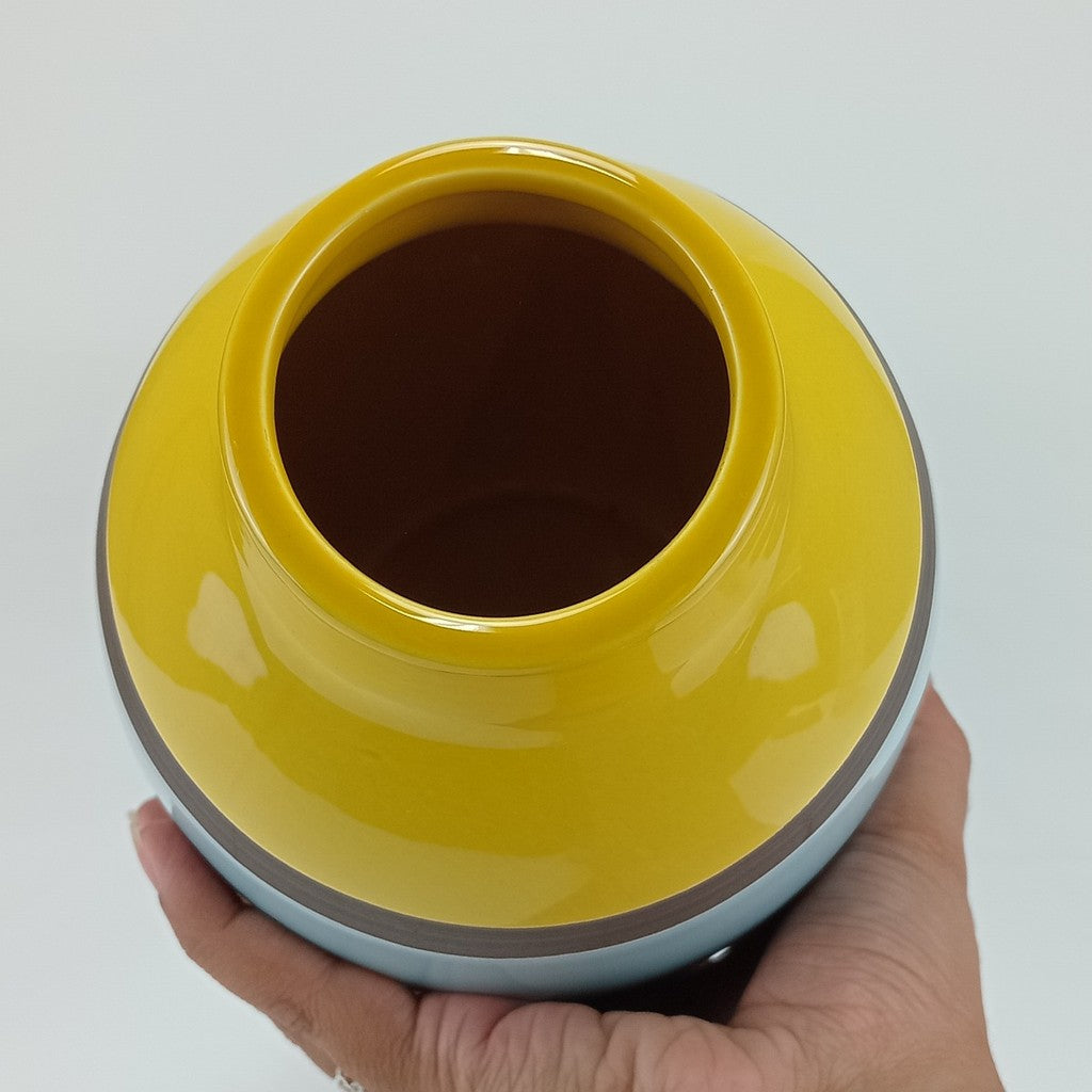 Vaso Decorativo em Cerâmica Azul Sofisticado | Alma & Casa