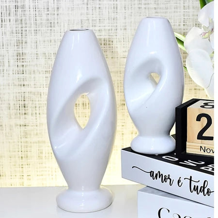 Dupla de Vasos em Cerâmica – Design Moderno | Alma & Casa
