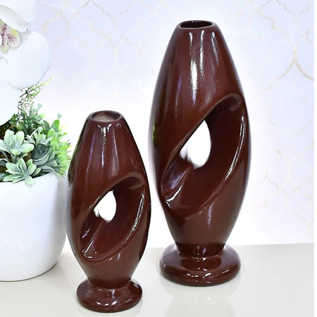 Dupla de Vasos em Cerâmica – Design Moderno | Alma & Casa