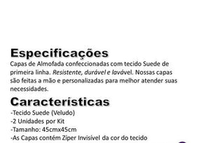 2 Capas de Almofadas em Camurça Liso – Personalize sua Decoração | Alma & Casa