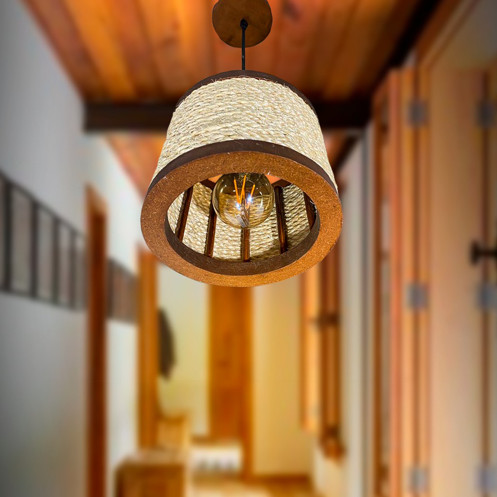 Mini Luminária Rústica Vintage – Decoração com Estilo | Alma & Casa