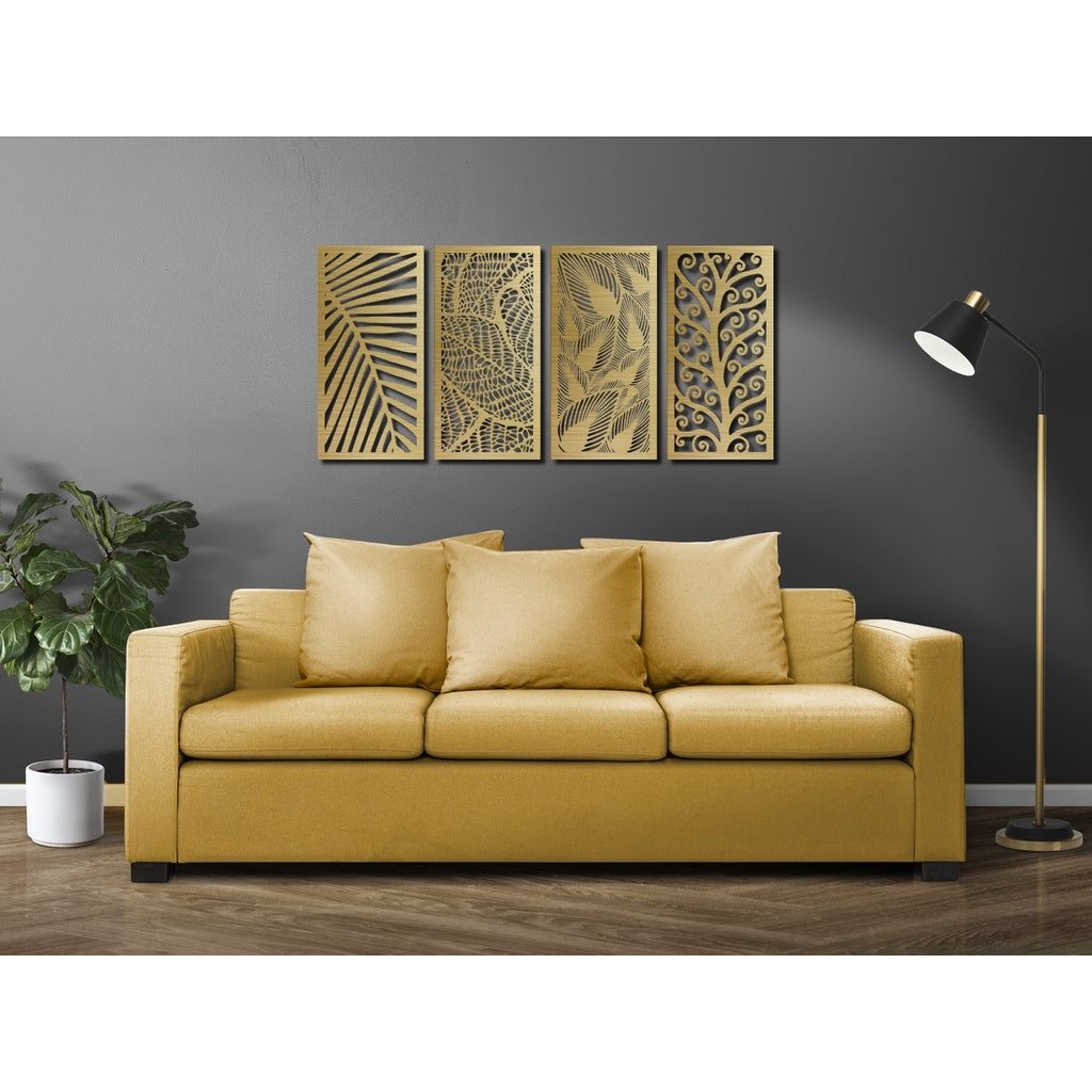 Kit 4 Quadro Natureza Decoração Para Sala Grande Enfeite Elegante
