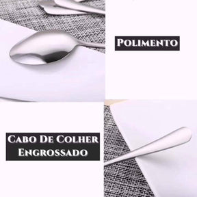Colheres Inox 6 pcs com Design Sofisticado e Atemporal | Alma & Casa