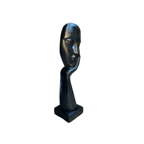 Estatueta Enfeite Decorativo Mão Na Face Escultura De Gesso