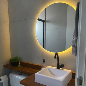Espelho Redondo com LED 30x30cm – Moderno e Sofisticado