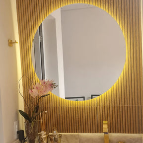 Espelho Redondo com LED 30x30cm – Moderno e Sofisticado