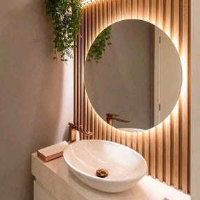 Espelho Redondo com LED 30x30cm – Moderno e Sofisticado
