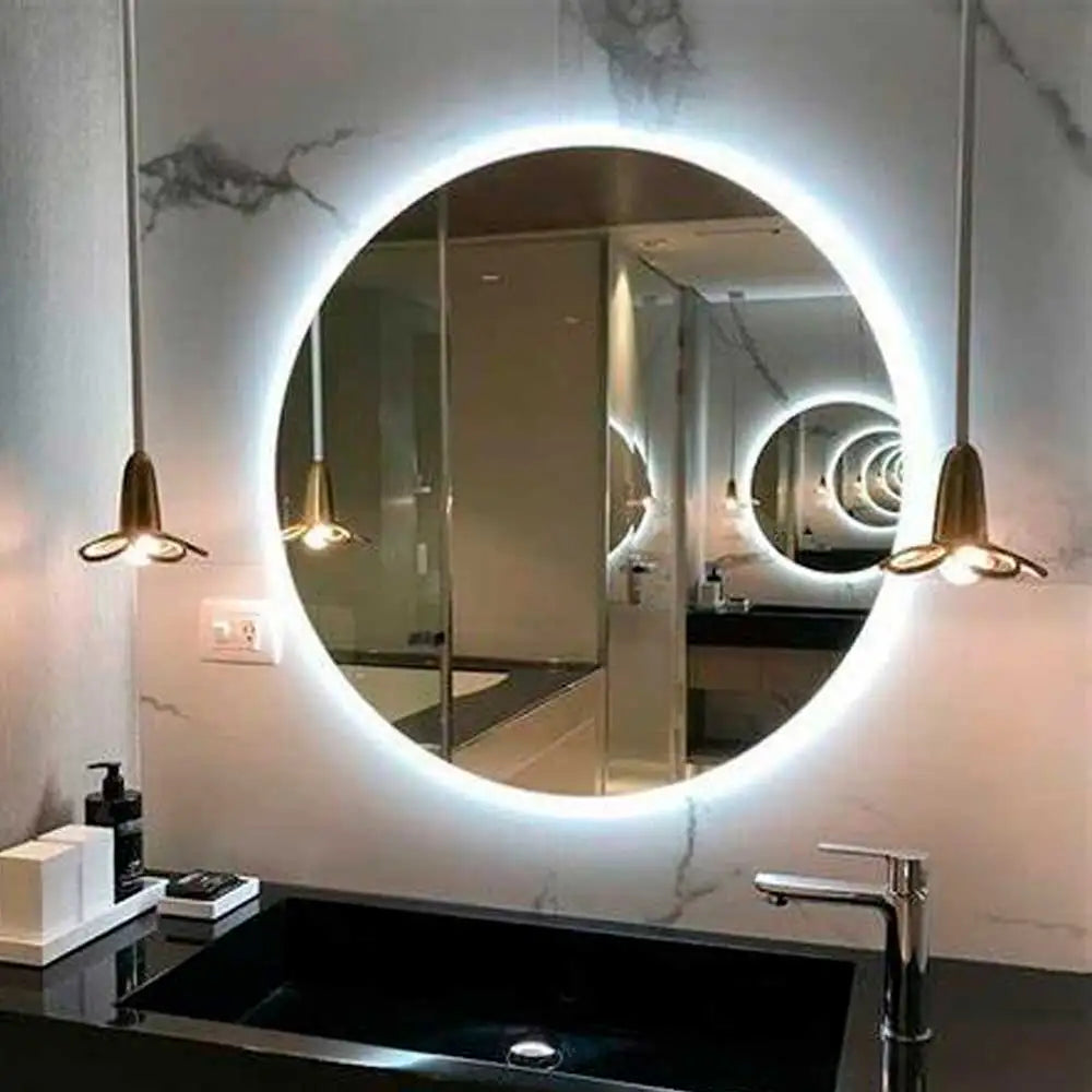 Espelho Redondo com LED 30x30cm – Moderno e Sofisticado