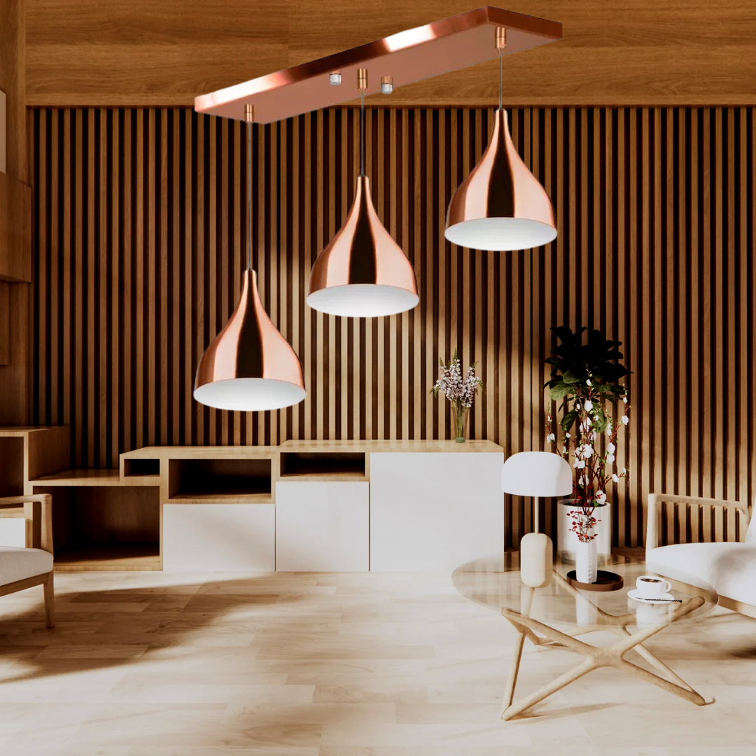 Pendente Gota Triplo – Iluminação Sofisticada e Moderna | Alma & Casa