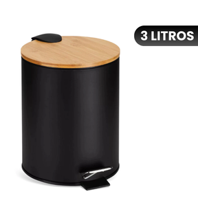 Lixeira Inox Bambu: Praticidade que Surpreende | Alma & Casa