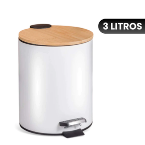 Lixeira Inox Bambu: Praticidade que Surpreende | Alma & Casa