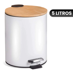 Lixeira Inox Bambu: Praticidade que Surpreende | Alma & Casa