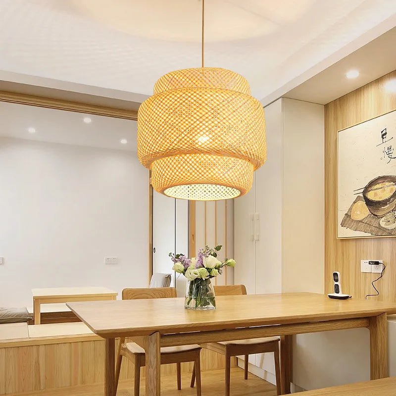 Luminária de Bambu – Iluminação Natural e Sofisticada para Seu Lar
