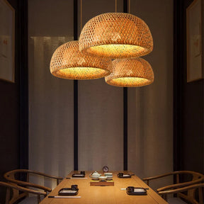 Luminária de Bambu – Iluminação Natural e Sofisticada para Seu Lar
