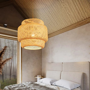 Luminária de Bambu – Iluminação Natural e Sofisticada para Seu Lar