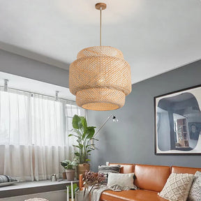 Luminária de Bambu – Iluminação Natural e Sofisticada para Seu Lar