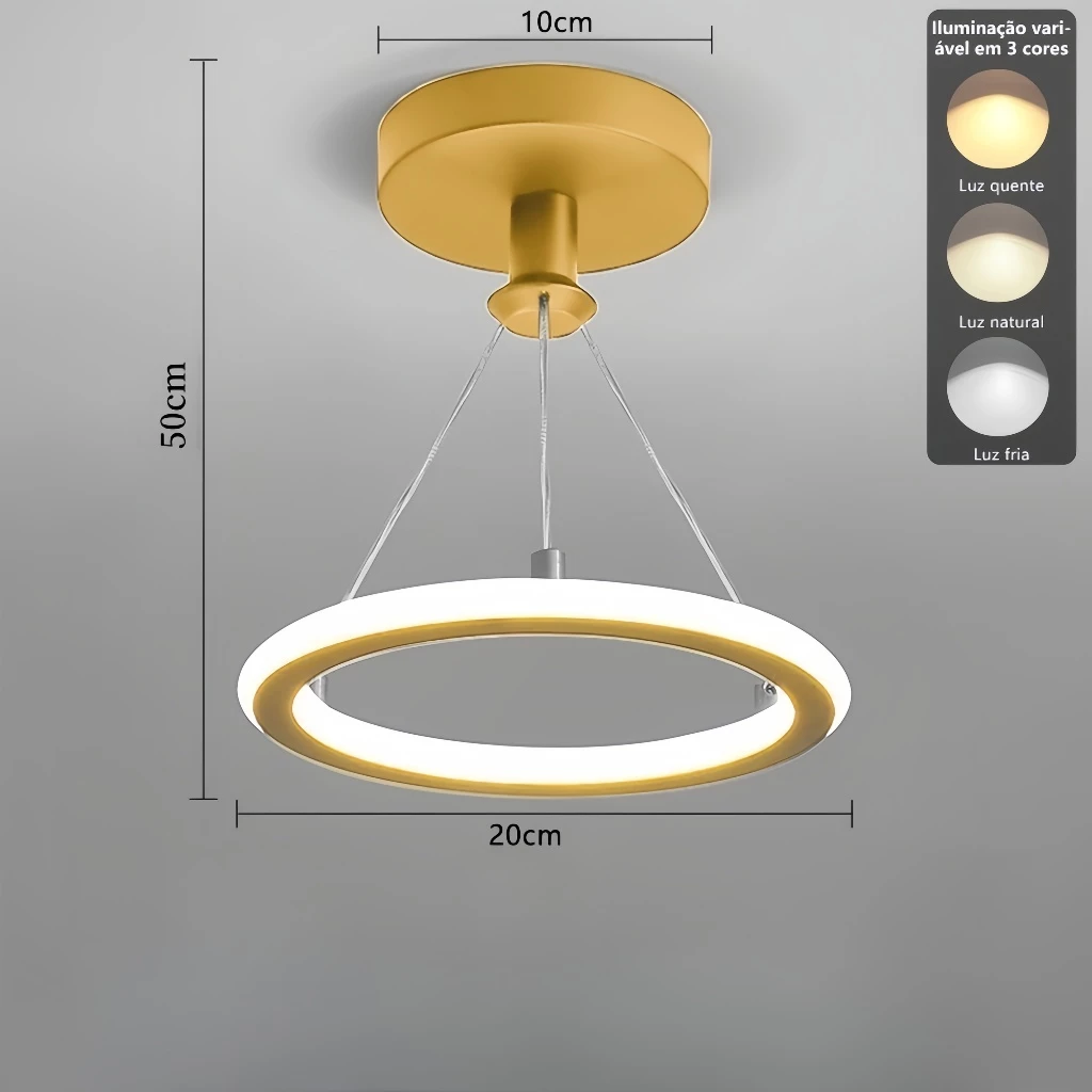 Plafon LED Moderno 3 em 1 para Teto Bivolt | Alma & Casa