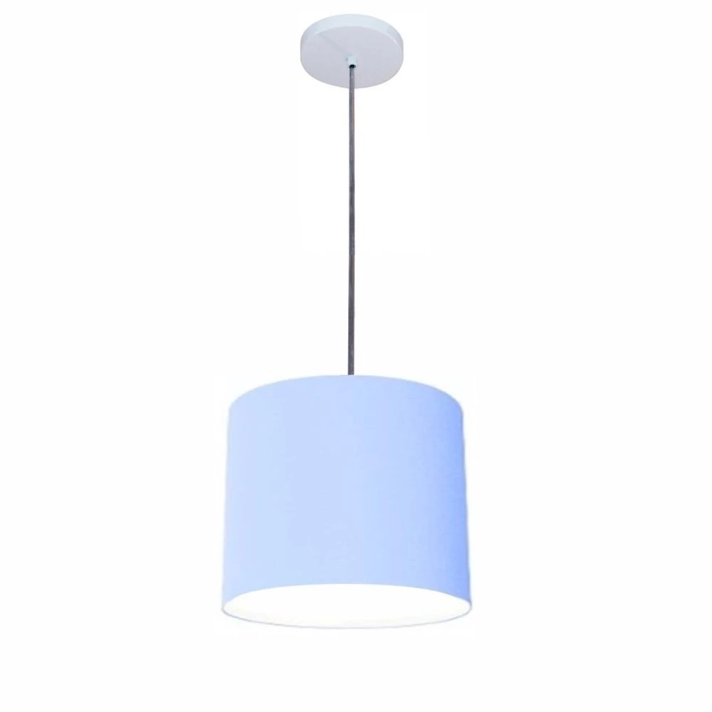 Lustre Luminária Pendente Vivare Free Lux PE-4105BR Cúpula em Tecido 20x22cm