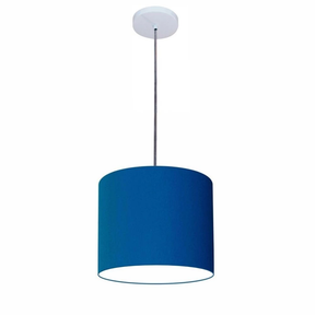 Lustre Luminária Pendente Vivare Free Lux PE-4105BR Cúpula em Tecido 20x22cm