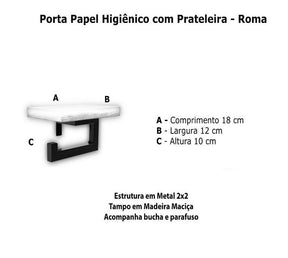 Porta Papel Higiênico Rústico com Charme | Alma & Casa