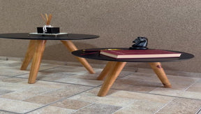 Conjunto de Mesas para Sala Classic Sofá Redonda com Pés Palito Decoração