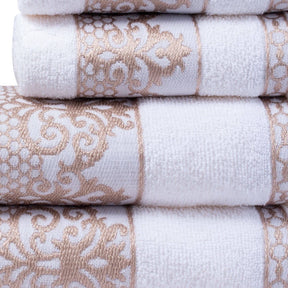 Kit 3 Toalhas de Banho Jacquard Branca Hotel Spa Salão Grossa e Grande 400g/m2 - 75x140cm - Ohana 100% Algodão