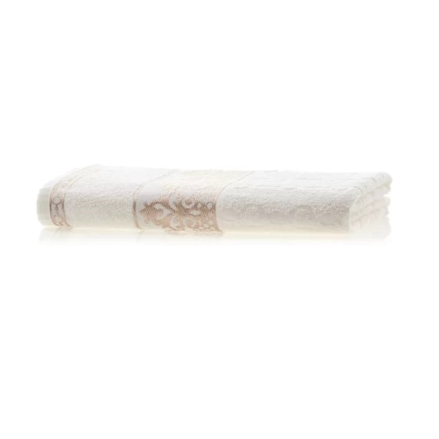 Kit 3 Toalhas de Banho Jacquard Branca Hotel Spa Salão Grossa e Grande 400g/m2 - 75x140cm - Ohana 100% Algodão