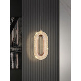 Pendente Cristal Oval Elipse Moderno Dourado – Geometria em Luz | Alma & Casa