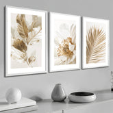 Trio de Quadros Decorativos Grandes para Sala | Alma & Casa