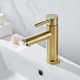 Torneira para lavatório SUS 304 de aço inoxidável simples e fria de 1/2 polegada