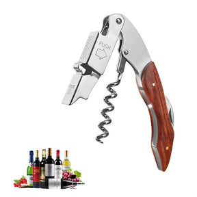 Abridor de Vinho Compacto com Fulcro Duplo: Estilo e Praticidade | Alma & Casa