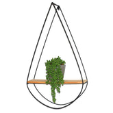Nicho Prateleira Suspenso Decoração Madeira Pinus Fixo de Parede Quarto Sala Metal (Gota) 57x10x33