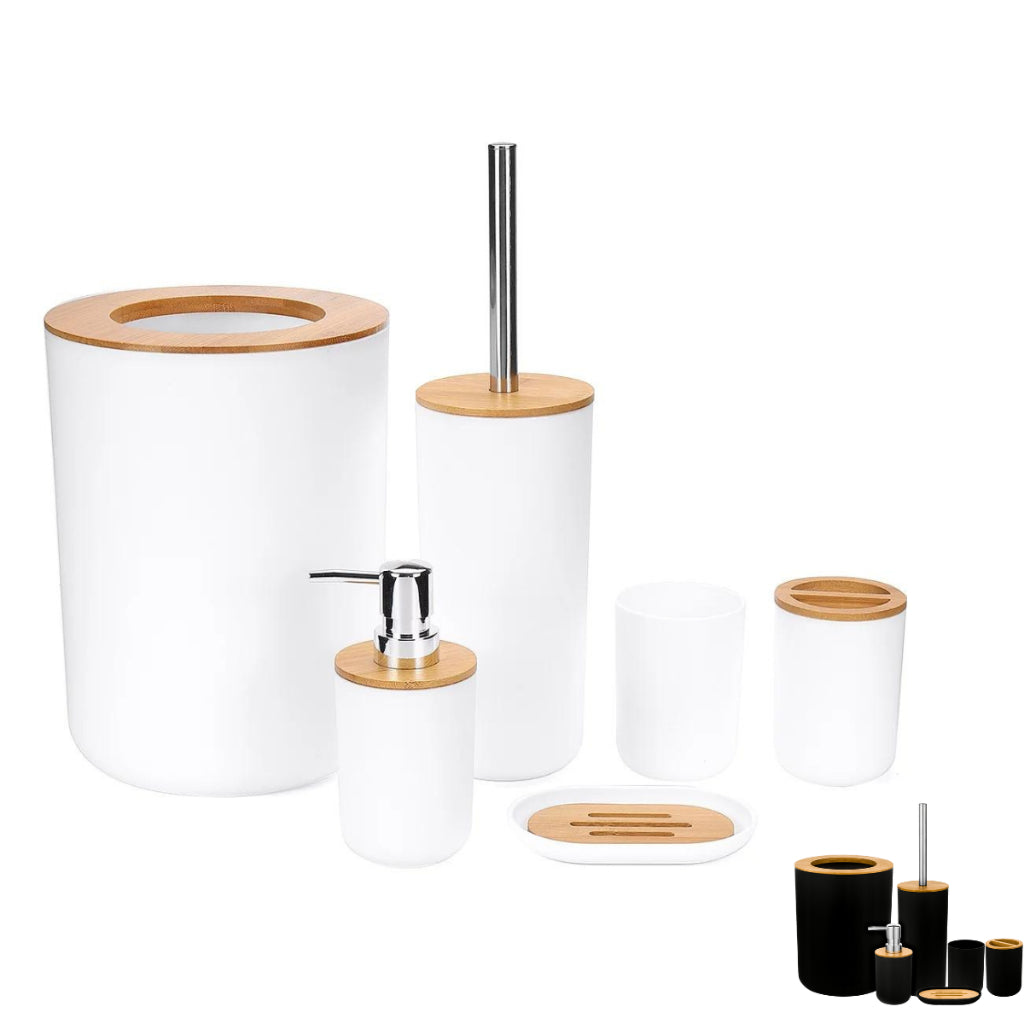 Conjunto de Banheiro com Bambu: Sofisticação Natural | Alma & Casa