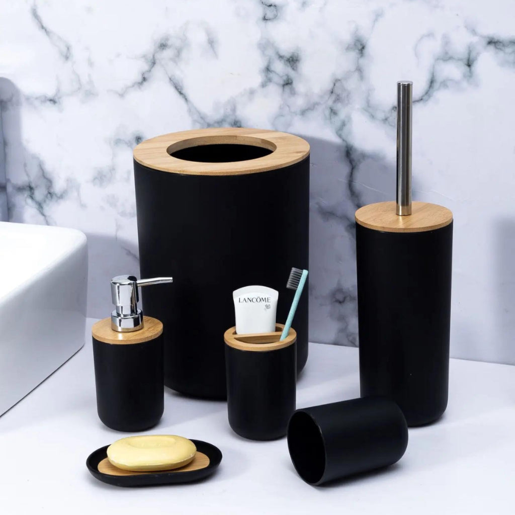 Conjunto de Banheiro com Bambu: Sofisticação Natural | Alma & Casa