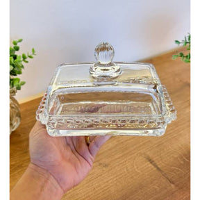 Manteigueira Pearl em Cristal Transparente | Alma & Casa
