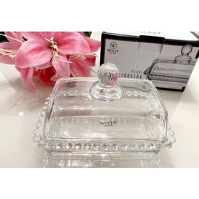 Manteigueira Pearl em Cristal Transparente | Alma & Casa