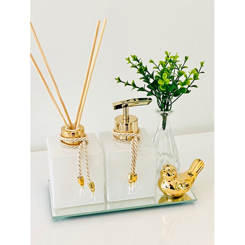 Essência e Charme: Kit Lavabo Decorativo Completo | Alma & Casa