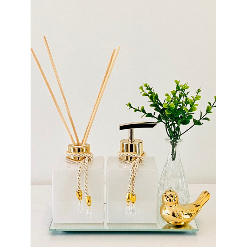 Essência e Charme: Kit Lavabo Decorativo Completo | Alma & Casa