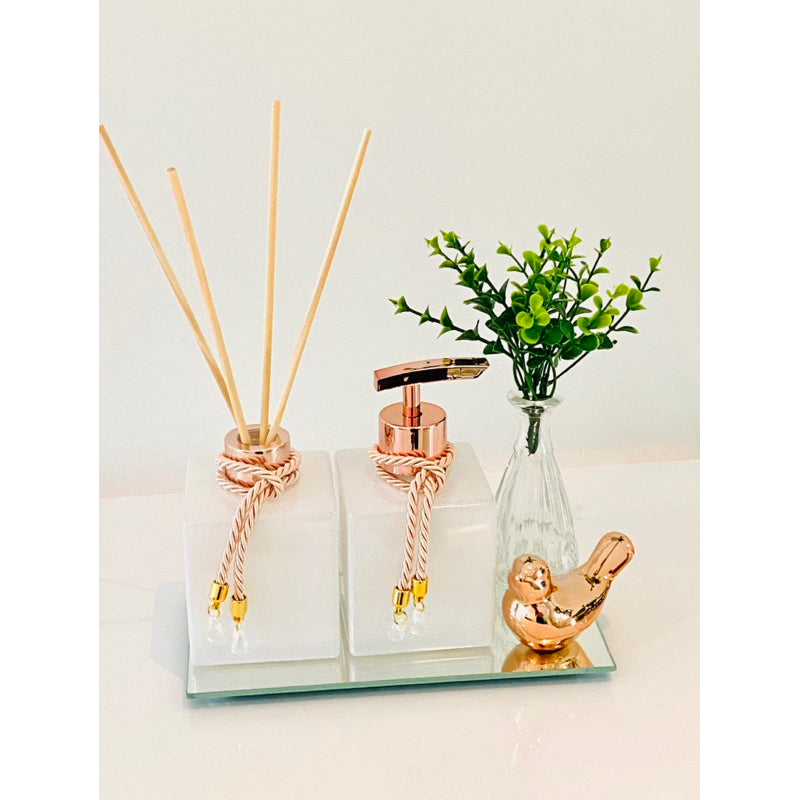 Essência e Charme: Kit Lavabo Decorativo Completo | Alma & Casa