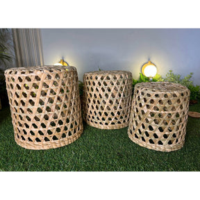 Cachepot Vazada em Palha Natural – Luz e Estilo 01pça | Alma & Casa.