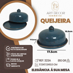 Queijeira Artesanal em Cerâmica: Elegância à Mesa | Alma & Casa