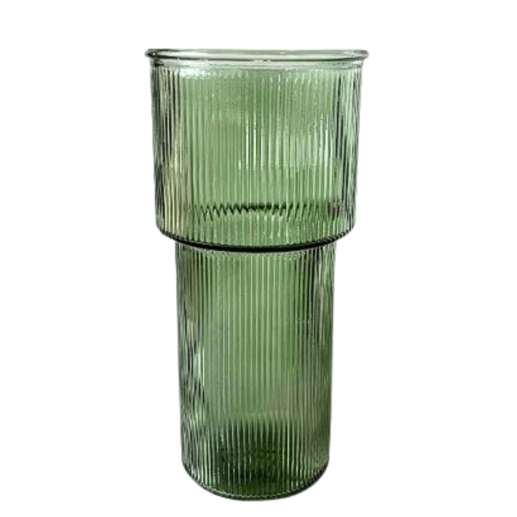 Vaso de Vidro Canelado Pectore Colorido | Alma & Casa