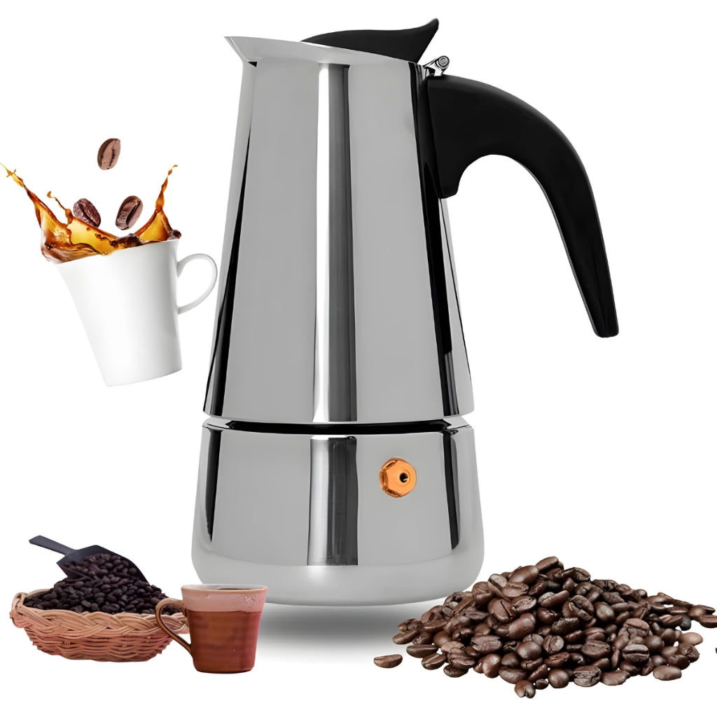 Cafeteira Italiana 450ml Clássica e Sofisticada | Alma & Casa