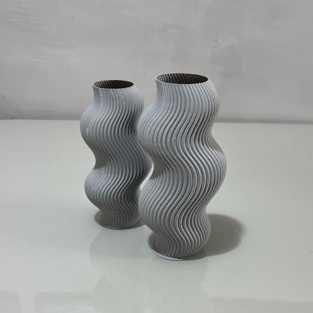 Vaso Decorativo Ondulado - Impressão 3D| Alma & Casa