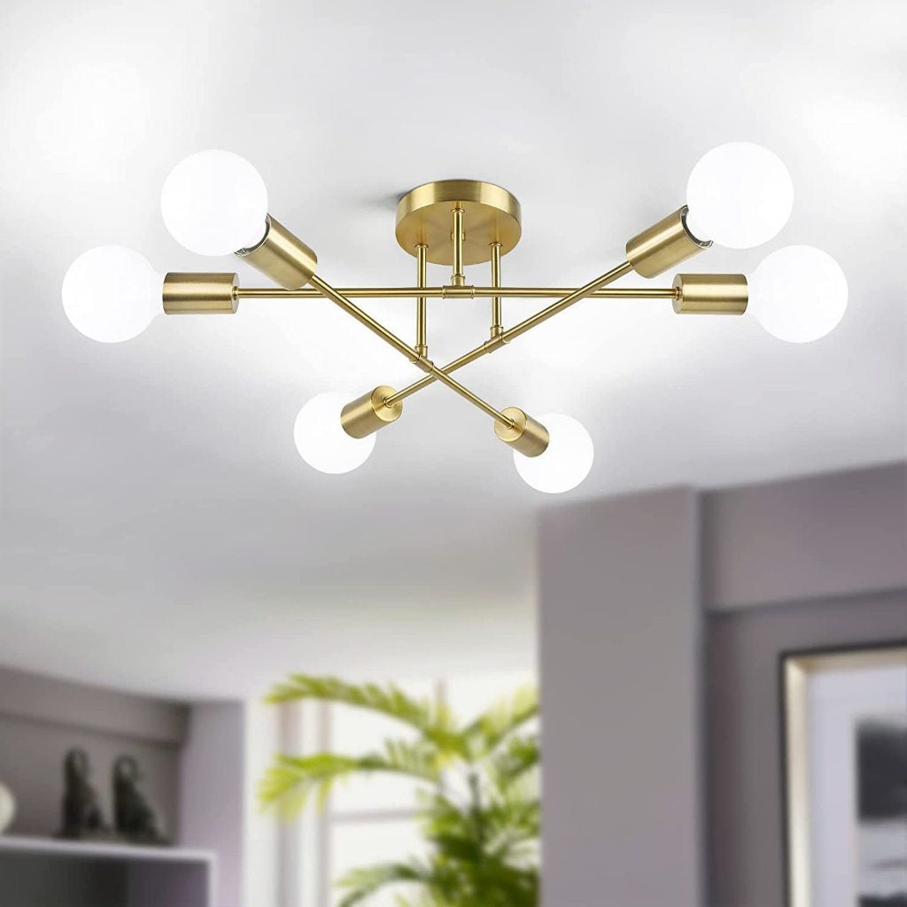 Lustre Nórdico Ouro Antigo | Sofisticação e Estilo para Seu Ambiente