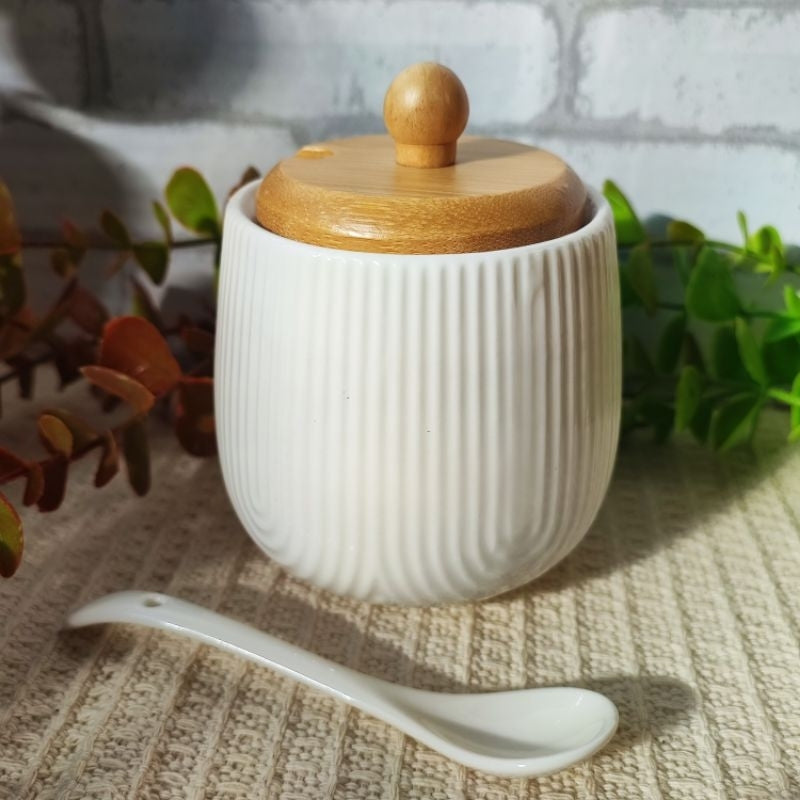 Açucareiro com Tampa de Bambu Oasis| Alma & Casa