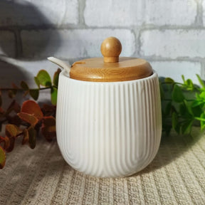 Açucareiro com Tampa de Bambu Oasis| Alma & Casa