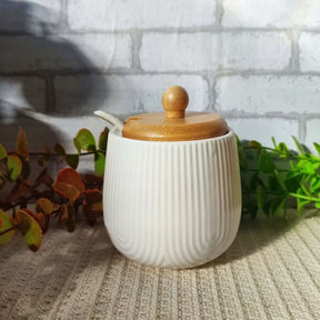 Açucareiro com Tampa de Bambu Oasis| Alma & Casa