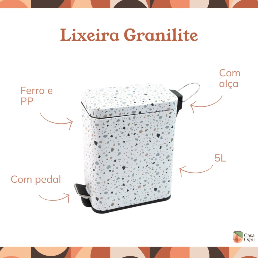 Lixeira de Metal com Pedal e Design Sofisticado | Alma & Casa